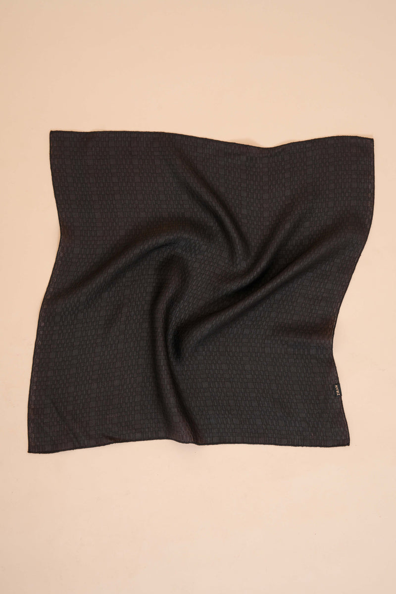 Black + Brown Raffia Bandana