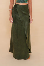 Emerald Snake Floor-length Wrap Skirt