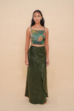 Emerald Snake Floor-length Wrap Skirt