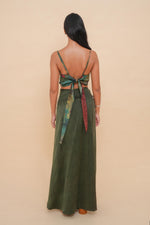 Emerald Snake Floor-length Wrap Skirt