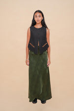 Emerald Snake Floor-length Wrap Skirt
