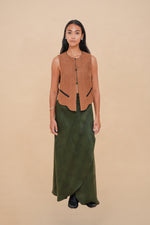 Emerald Snake Floor-length Wrap Skirt
