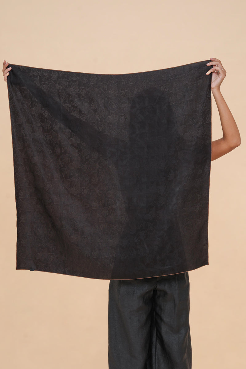 Black + Brown Butterfly Everything Scarf