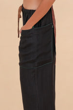 Black Raffia Drawstring Pant