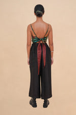 Black Raffia Drawstring Pant