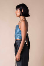 Azure + Jasmine Reversible Tie Back Top