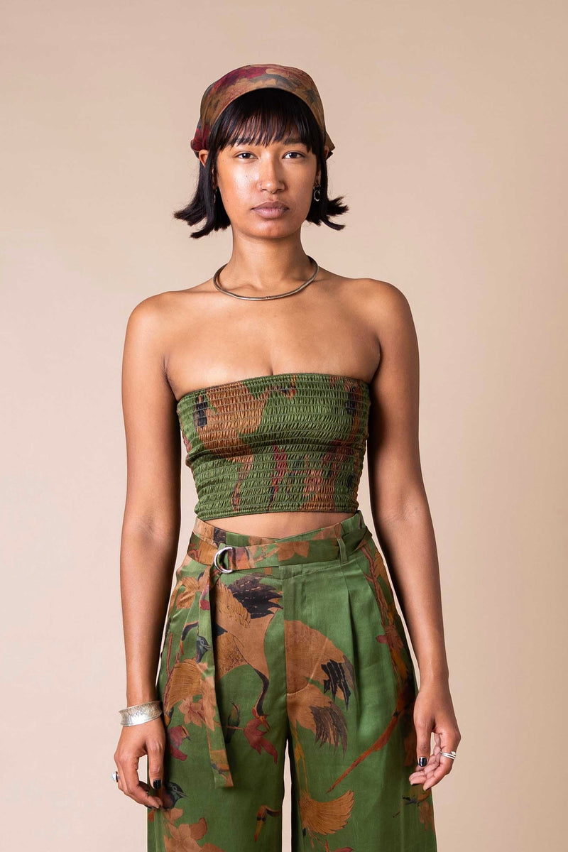 Verdant Cranes Tube Top