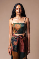 Patchwork Spaghetti Crop Top