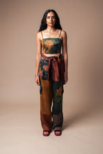 Patchwork Spaghetti Crop Top