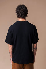 Black Organic Hemp/Cotton Waffle T-Shirt