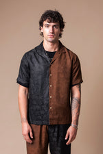 Butterfly Half + Half Camp Collar Shirt