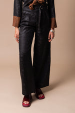 Black Butterfly Belted Trouser