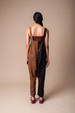 Brown + Black Butterfly Laid Back Overalls