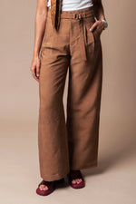 Coffee Belted Trousers