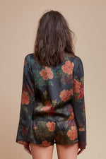 Black Dahlia Deep Plunge Top