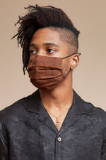 Brown Roses Reversible Facemask