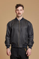 Black + Indigo Cobra Reversible Bomber