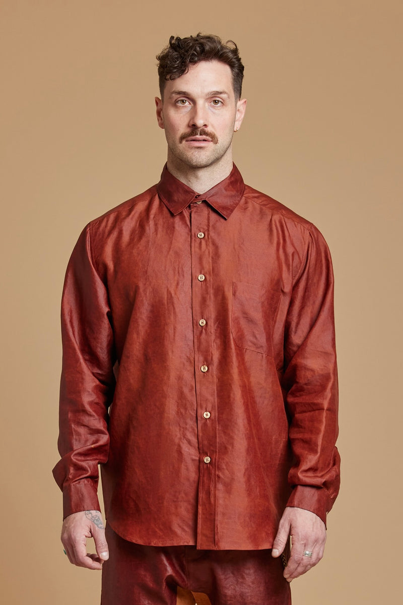 Rust Long Sleeve Button Up