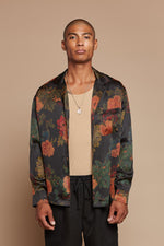 Black Dahlia Long Sleeve Camp Collar