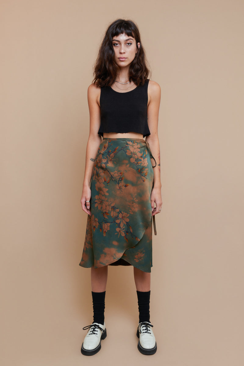 Clouds Midlength Wrap Skirt