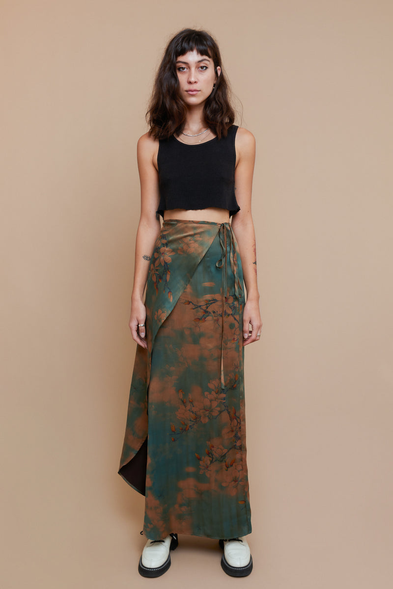 Clouds Floor-length Wrap Skirt